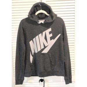 Nilke Big Swoosh Gray Vintage Hoodie Medium